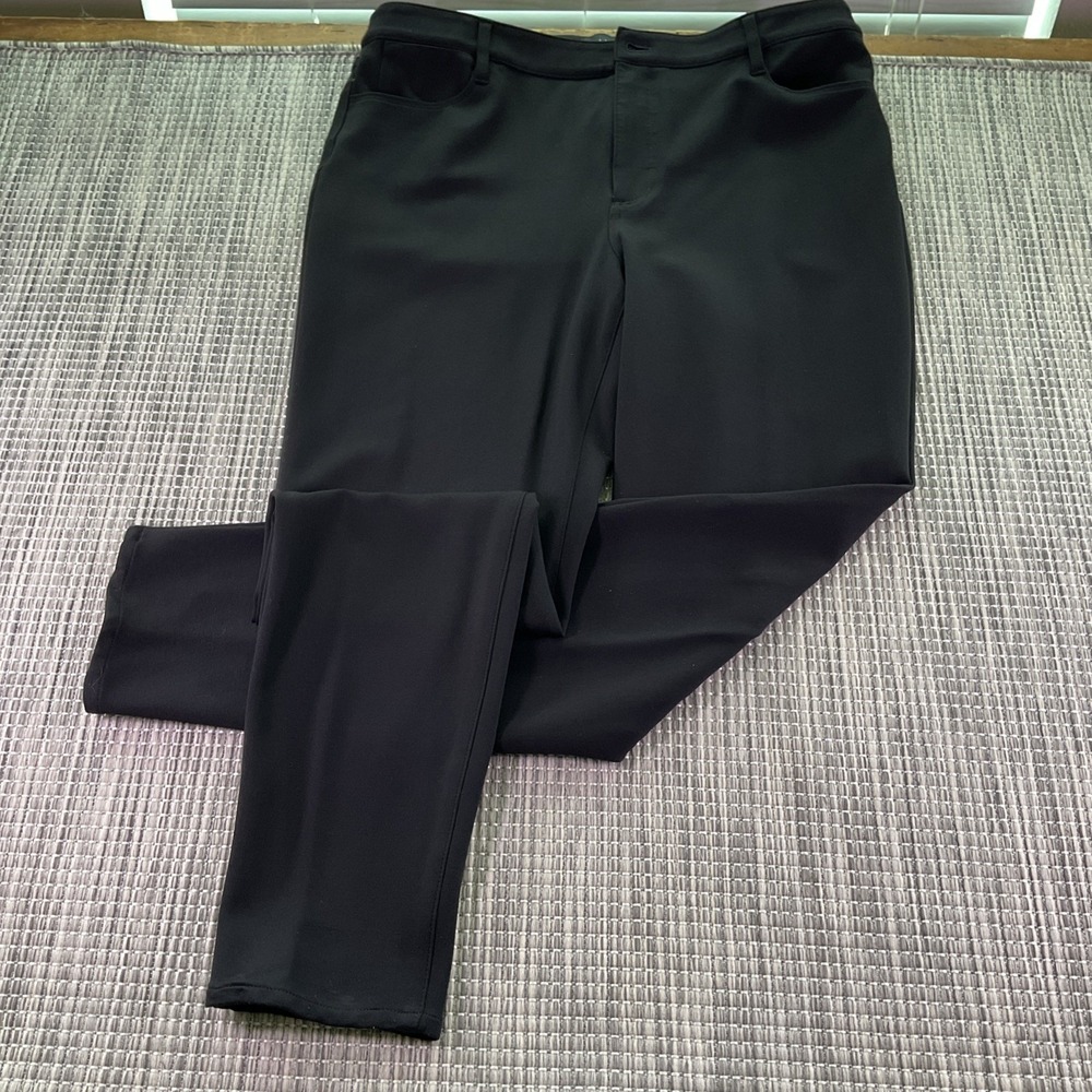 Talbots Soho 5-Pocket Jegging Black Pants Women Size 12 Slim Stretch Rayon Blend